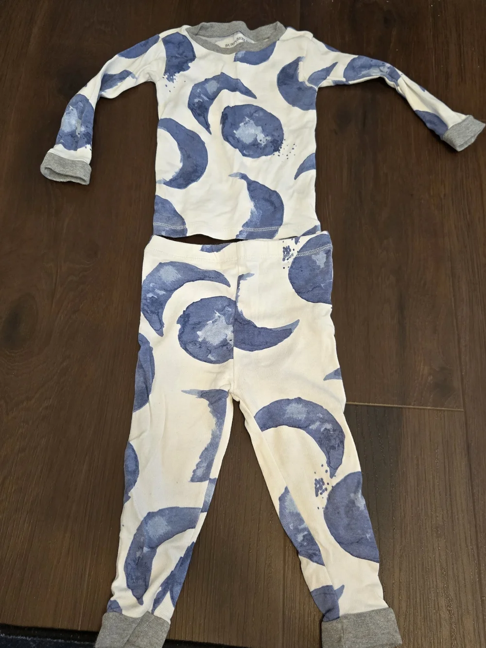 Burt's Bees Baby Blue Moon Print Two-Piece Pajama Set